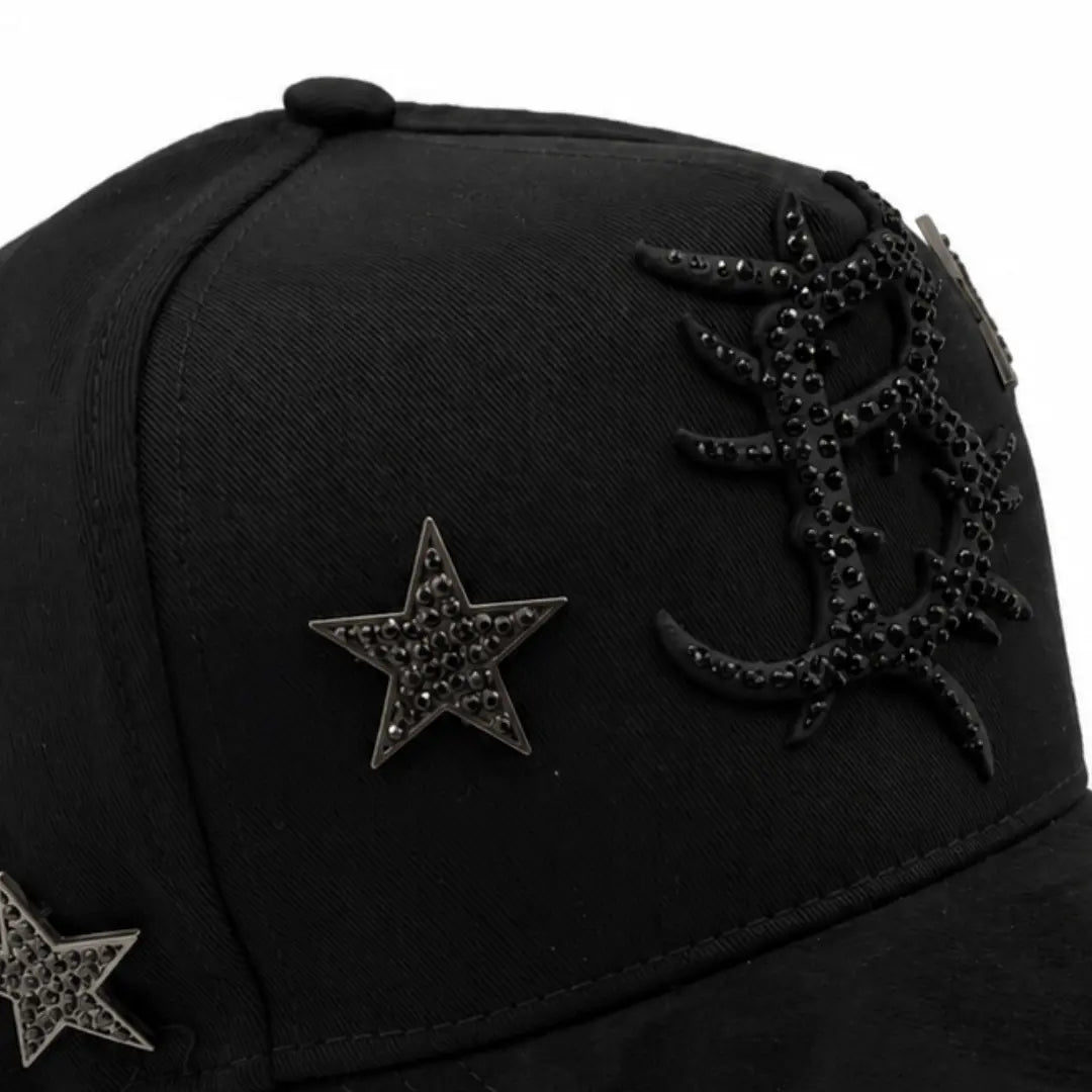 BARBAS HATS  B CHORME BLACK