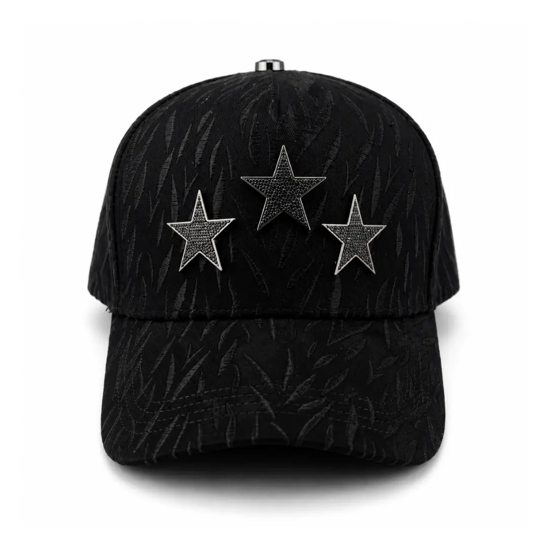 BARBAS HATS BLACK THREE STAR