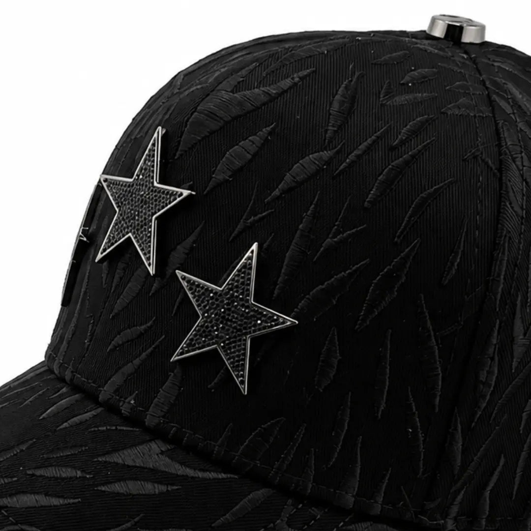 BARBAS HATS BLACK THREE STAR